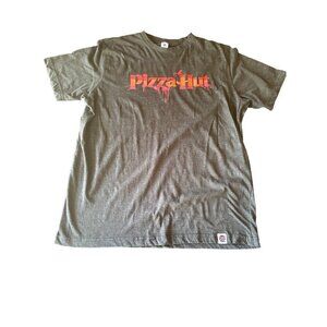 Pizza Hut Gray Melting Pizza Graphic T Shirt‎ Size Large